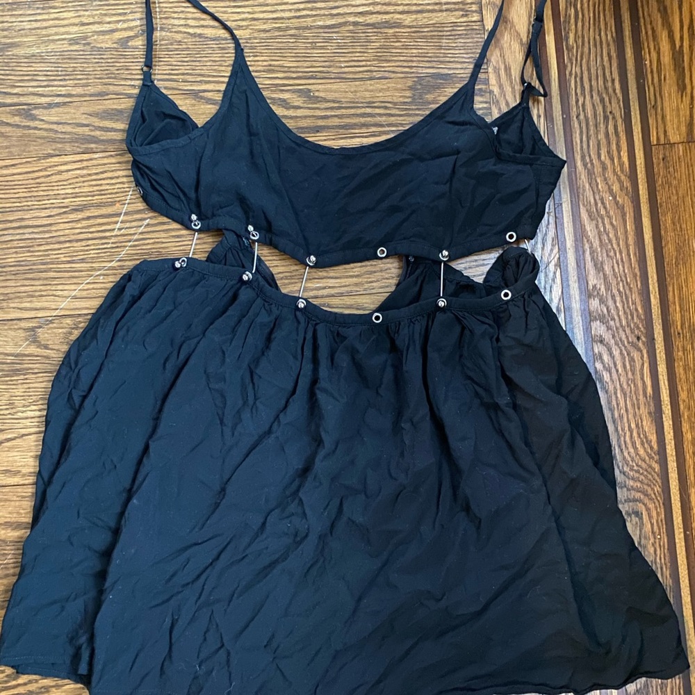 Tobi Black paper clip dress